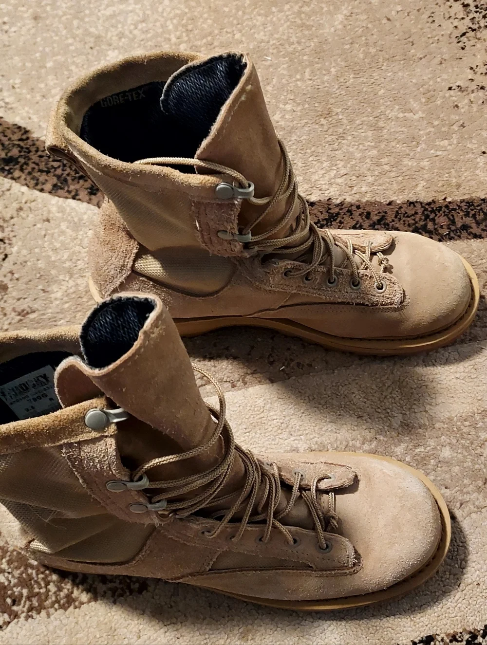 Vibram Men’s Suede  Military Steel toe  Combat boots Sz-9.5